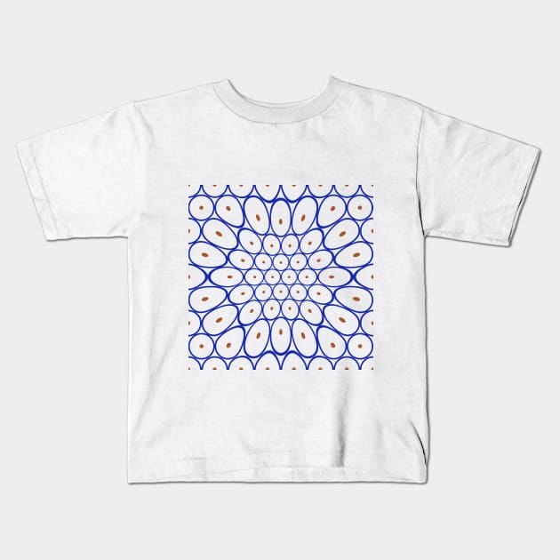 Polish Ceramika Bolesławiec Style traditional seamless pattern Kids T-Shirt by MashaVed